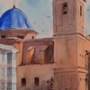 Salida de Misa, 40 x 30 cm