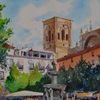 Plaza Bib-Rambla (Granada), 61 x 46 cm