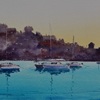 Amaneciendo, 35 x 55 cm
