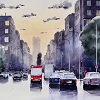 Avda. de Aguilera 55 (Alicante), 56 x 55 cm 2022 - Tercer premio, Concurso Nacional de Pintura EDA